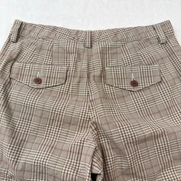 Eddie Bauer Mercer Fit Shorts Women 2 Brown Plaid 100% Cotton Excellent WPL 9647 - Picture 8 of 11